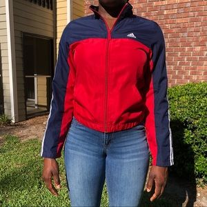 Red and Blue Adidas Windbreaker